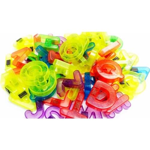 200pc A-Z Magnetic Trans E454 Letter Full Alphabet Preschool Educational Fridge Magnet Baby Kid Birthday Party Favors Toys Gift