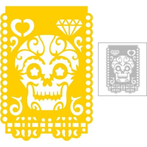 2020 New Day of the dead Metal Cutting Dies Halloween and Skull Background Die Scrapbooking For Crafts Card Making no Stamps Set