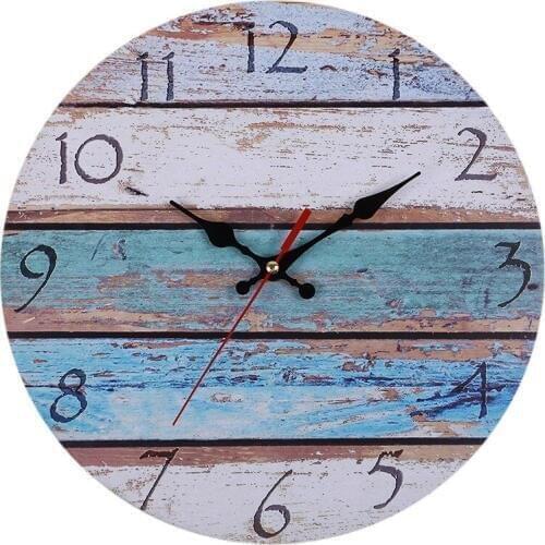 3D DIY Quartz Clocks Vintage Rustic Wooden Wall Clock Antique Shabby Retro Watches Home Kitchen Room Decoration Living Room