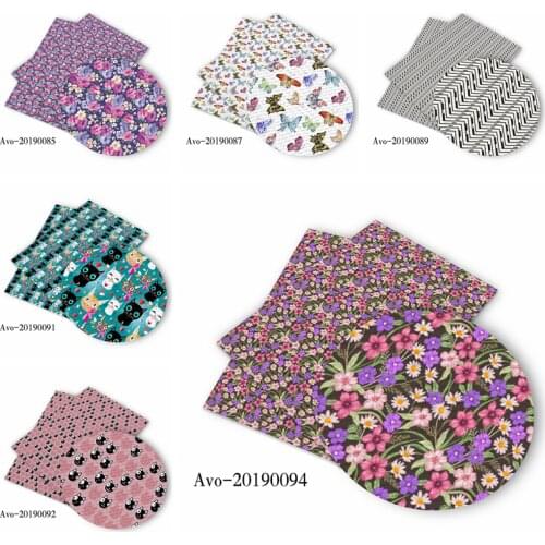 50*150cm New Butterfly Cartoon Flower Pattern Printed Leather Polyster Cotton Liverpool Bullet Fabric for DIY Handmade By Yards