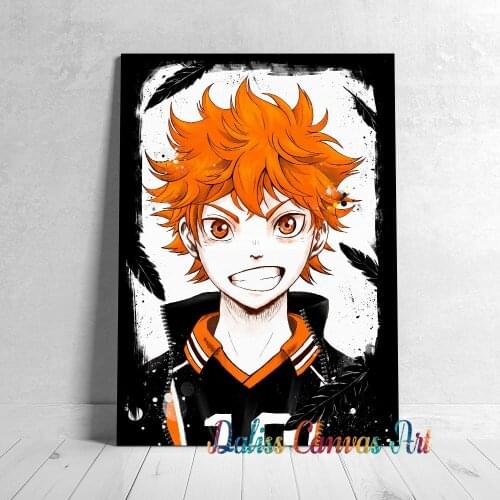 Anime Canvas Hinata Shoyo Haikyuu Pictures Home Decoration Manga Paintings Poster HD Prints Wall Art Modular Living Room Framed