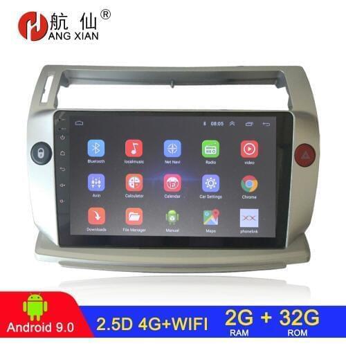 2G+32G Android 9.1 DSP IPS 2 din car radio car stereo For Citroen C4 C-Triomphe C-Quatre 2004-2009 car audio Video player
