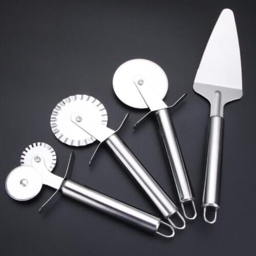 Large Size Stainless Steel Pizza Cutter Double Roller Knife Cutter Pastry Pasta Dough Crimper Wheel Kitchen Pizza Tools Hot