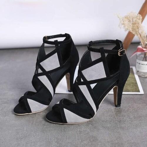 Hot Female Sandal Summer High Heel Sandals Peep Toe Sandals Casual Shoes Women Waterproof Platform Sexy Size 35-42