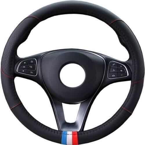 Fashion Car Steering Wheel Cover Artificial Leather For 37- 38 CM 14.5"-15" M Size Brain on Steering-Wheel Wrap Anti-slip