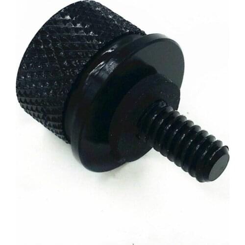 Black Billet Aluminum Knurled Seat Bolt for Harley Sportster Dyna Touring XL883