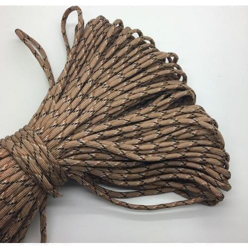 10yds/Lot Mxi color Paracord Bracelets Rope 7 Strand Parachute Cord CAMPING HiKING #Brown+black+brown