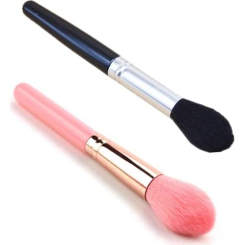 F35 TAPERED HIGHLIGHTER Perfect Professional Individual Face Brush Cosmetic Makeup Brush Black With Pink Handle