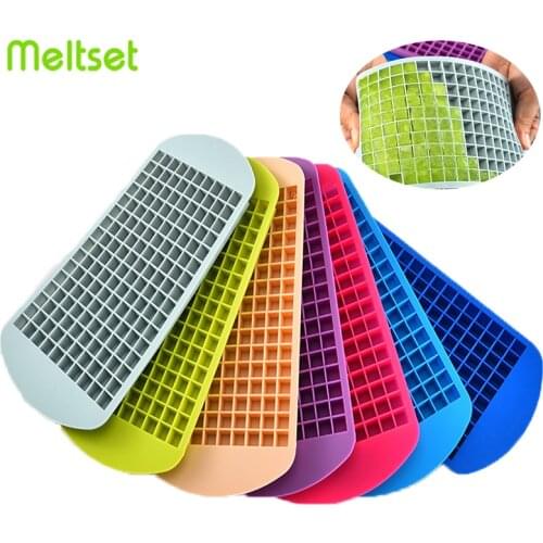 160 Grids Mini Ice Cube Mold Food Grade Silicone Ice Cube Maker for DIY Making Small Square Frozen Ice Cubes