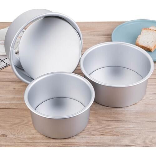 Cake mold household non-stick mousse baking tool oven movable bottom 4 inch 6 6/8 inch embryo small abrasive tool