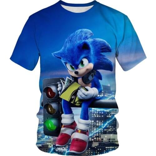 T-shirt mens summer hot sale T-shirt 3D printing hip-hop animation fashion casual sports short-sleeved O-neck breathable