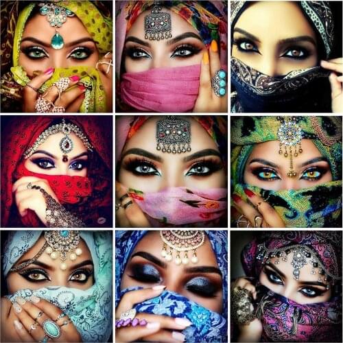 HUACAN 5D DIY Diamond Painting Woman Home Decoration Embroidery Portrait Mosaic Picture Handcraft Art Kits Lover Gift