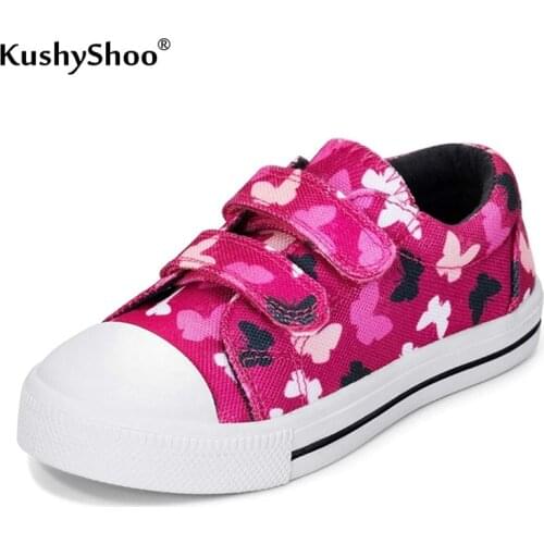 KushyShoo Kids shoes Toddler Sneakers Unicorn Dual Buckle Strap Cute Boy Shoes Children Sneakers Girl Casual Canvas Shoes