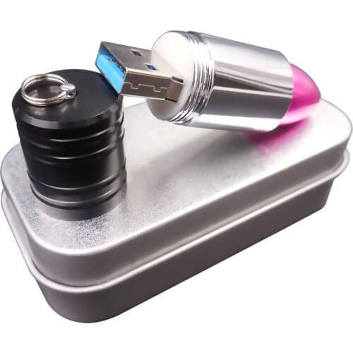 Metal Lipstick Shape USB Flash Drives Thumb Drives Pen Drives 10Pack For The Gifts with Metal Box