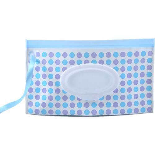 Cute Easy Carry Wipes Carrying Pouch With Clamshell for Diaper Bag Baby Wet Wipes Container Snap Strap Cosmetic Cases 42 Models