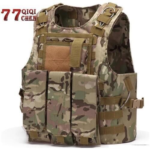 Men Tactical Unloading Airsoft Hunting Molle Vest Multifunction Military Soldier Combat Vest Army Camo Carrier Shooting Vests