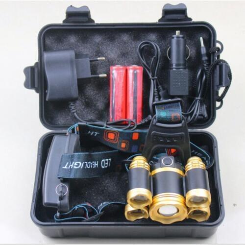 Yunmai 5 LED Headlamp new T6 +4*XPE Headlight 20000 Lumens LED Head Lamp Camp Hike Emergency Light Fishing Outdoor Equipment Q10