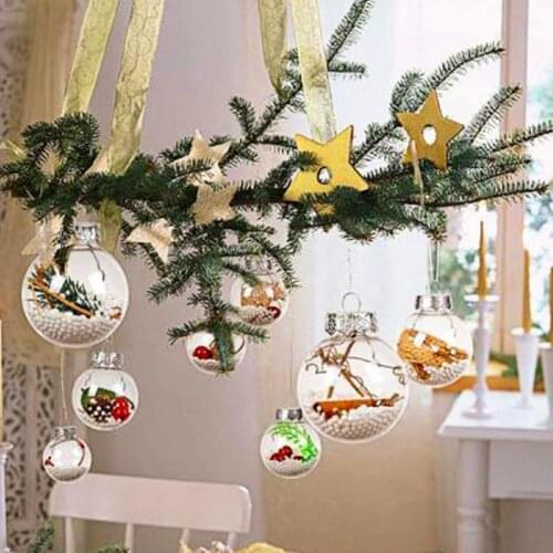 Christmas Balls Waterproof Ornamental PET Xmas Tree Hanging Baubles Party Decorations