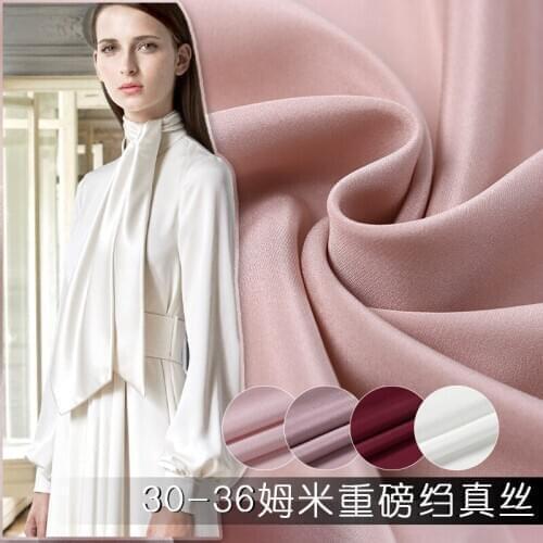 Pure Color Crepe Heavy Fabric, Shirt Clothing, Mulberry Silk Fabric