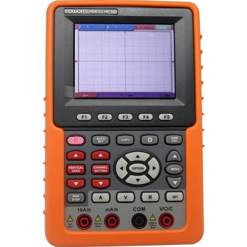 Owon HDS1021M-N Series HDS Handheld Digital Storage Oscilloscope and Digital Multimeter, 20MHz, Single Channel, 500MS/s Sample