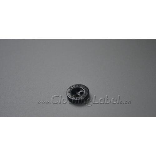 Custom resin button for clothing, shoes, bags, t-shirts etc., small size, eco-friendly with laser printing of logo