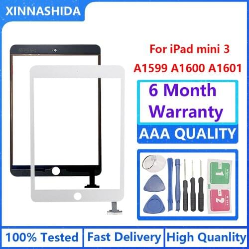 Touch Screen For iPad Mini 3 Touch Glass Screen Digitizer + IC Conector For iPad mini 3 A1600 A1599 A1601 With/No Key