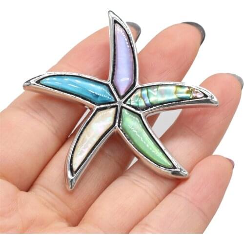 Cute Starfish Brooches Antique Silver Color Alloy Brooch Pins for Girls Designer Party Dress Coat Pins Jewelry Gift