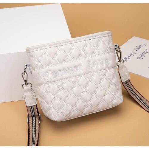 Genuine Leather Women Shoulder bag Fashion Luxury Handbag Designer Luxury Female Messenger Bag Casual Ladies Bucket Tote bag Sac