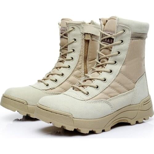 Outdoor Men Desert Tactical Military Boots Mens Work Safty Shoes SWAT Army Boot Ankle Lace-up Combat Sport Bootsff5