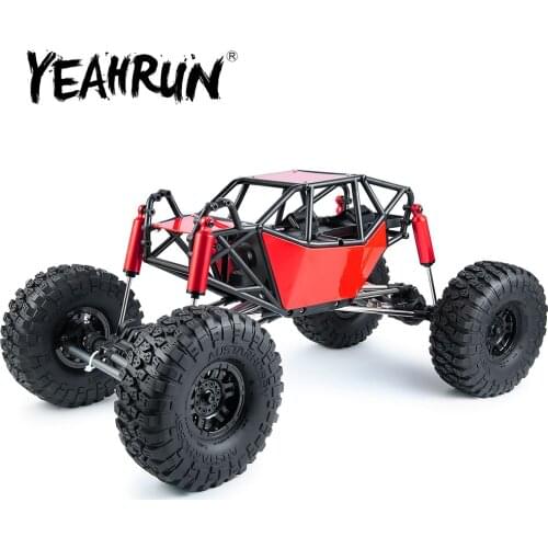 YEAHRUN Nylon Rock Buggy Roll Cage Body Shell Chassis Axle Tires for Axial SCX10 & SCX10 II 90046 1/10 RC Crawler Car DIY Parts