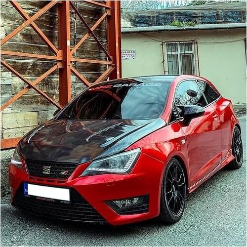 For Seat Ibiza Batman Mirror Cover 2009 2010 2011 2012 2013 2014 2015 2016 Piano Black 2 Pcs. Right-Left