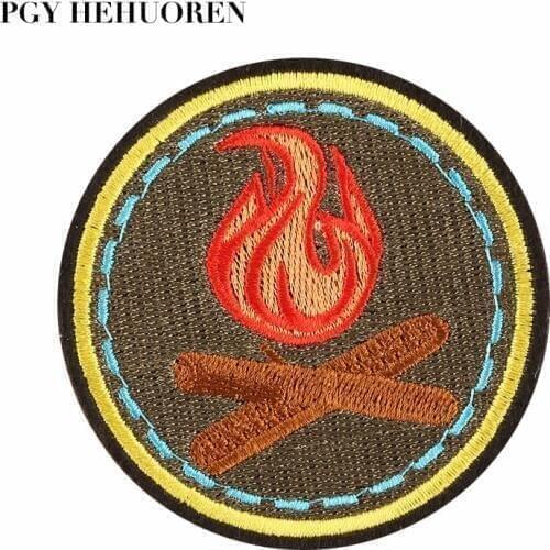 PGY 1PCS Matches Embroidered Patches for Clothes Applique Iron on Clothes Washable Backpack Patches Shoes Decorations