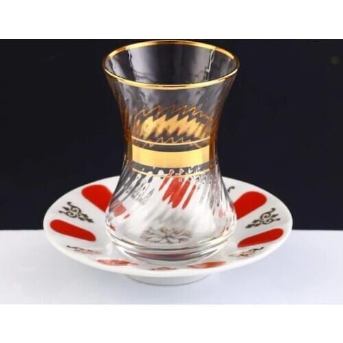 12 piece Tea Set Porcelain Dish Gold Gilded 408912211