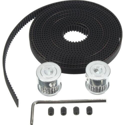 3meter GT2 Timing Belt & 2PCS Timing Pulley 16T Bore5mm 3D Printer For RepRap Prusa