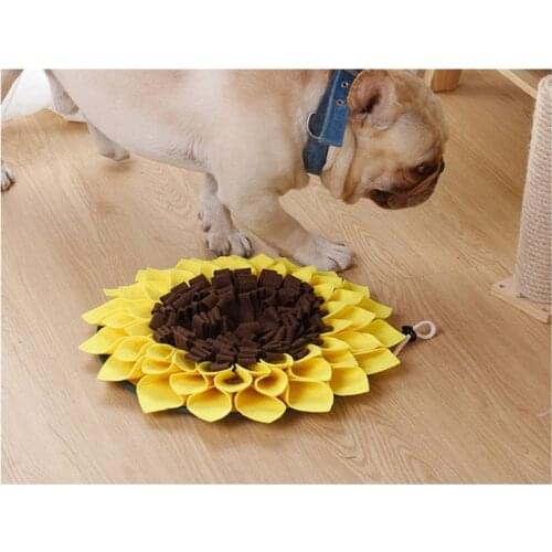 85WC Pet Dog Snuffle Mat Nose Smell Training Sniffing Pad Slow Feeding Bowl Carpet