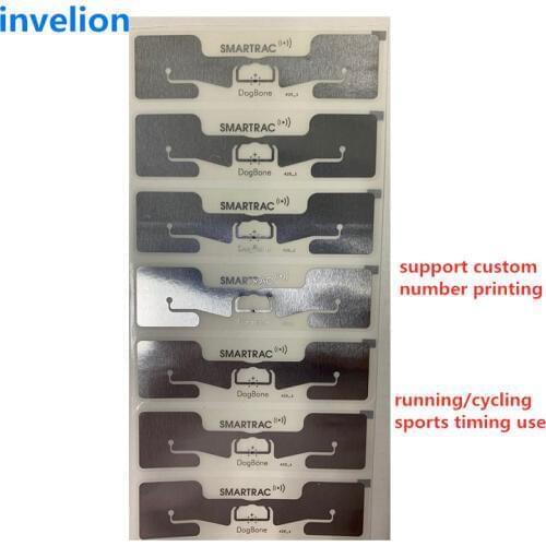 860-960mhz timing chip impinj Monza R6 high sensitivity UHF RFID Adhesive Tag uhf RFID Label dogbone smartrac for bibtag running