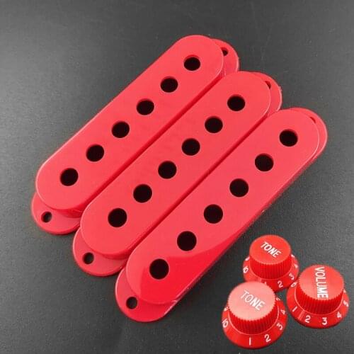 Colorful SSS Single Coil Pickup Covers for ST/SQ Electric Guitar Pickup with Volume Tone Knobs Lid/Shell/Top 48/50/52mm