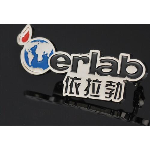 Custom name badges new design die cast letter metal badges