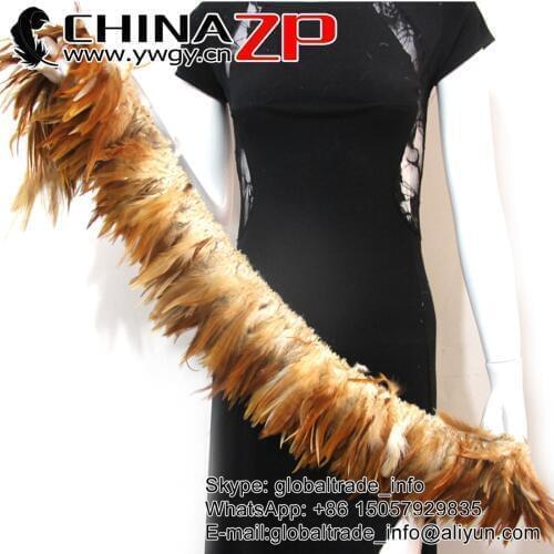 CHINAZP Feather Strung Wholesale 850pieces/bundle Brown Half Bronze Rooster Saddle Feathers For Dance Costumes