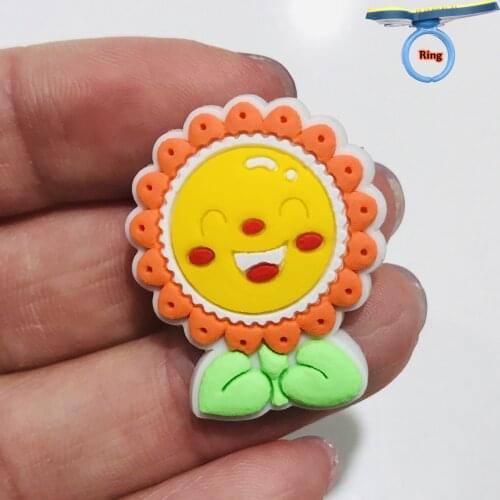 1PCS PVC Sunflower Kids Finger Decoration Accessories Adjustable Ring Children Party Finger Ring For Beautiful Trinkets