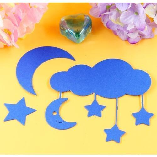 YLCD002 Cloud Star Moon Metal Cutting Dies For Scrapbook Stencils DIY Cards Album Decoration Embossing Folder Template Die Cuts