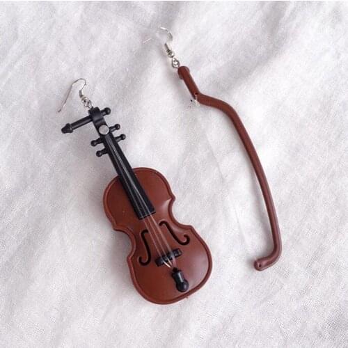 Cute Gilrs Violin Pattern Earrings
