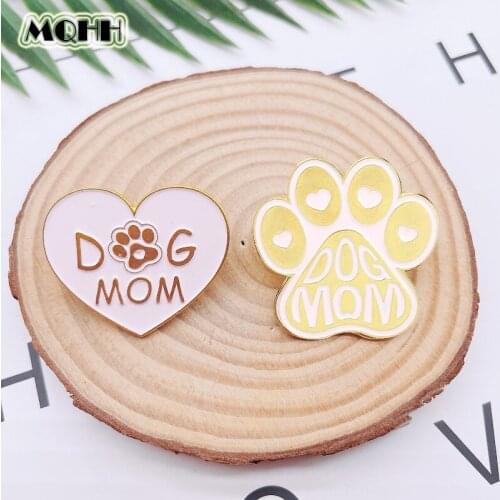 Cartoon Cute Animals Dog Enamel Pins Love Dog Claw Footprint Alloy Brooch Badge Sweet Accessories Woman Jewelry Gift For Friends