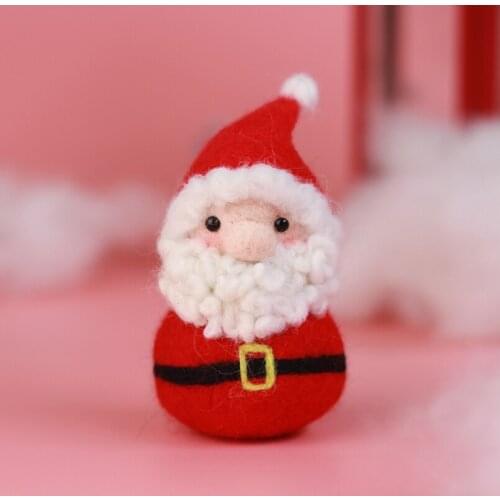 Santa Needle Felting Kit for Beginner Christmas Wool Felting Kit Christmas Craft Kits Felt Gift English Manual