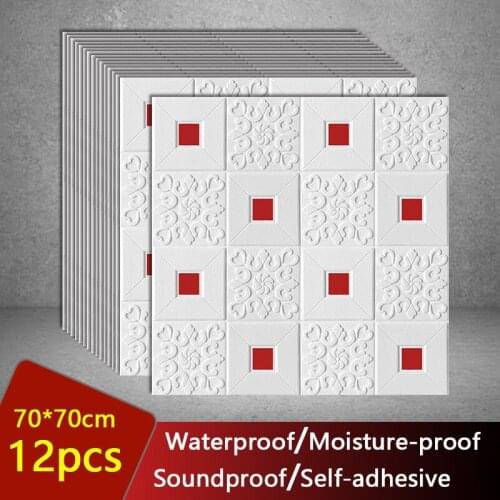 3D Stereo Foam Wall Stickers Roof Self Adhesive Wallpaper Panel Home Decor Living Room Bedroom Children Room Decorative