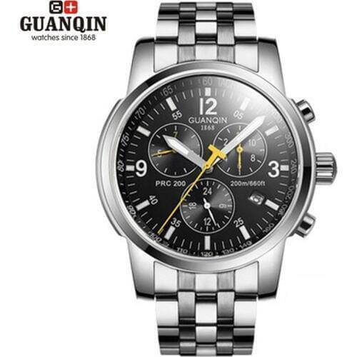 New GUANQIN Men Watch Business Luminous Luxury Brand Mechanical Watch With Date Fashion Casual Waterproof Men Wrist Watches