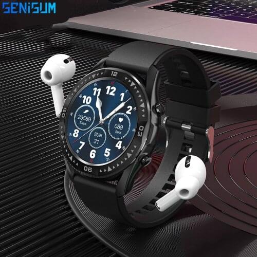 Latest Men Smart Watch 8GB Local Music 1.28'' TWS Bluetooth 5 Call IP67 Heart Rate Voice Record Fitness Tracker Women Smartwatch