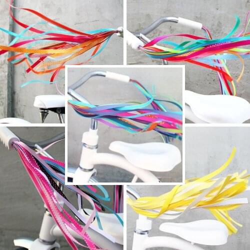 Wholesale Fashion 2Pcs Child Bike Handlebars Streamers Colorful For Scooter Bike Handlebars Streamers Tassel Ribbons Accessories