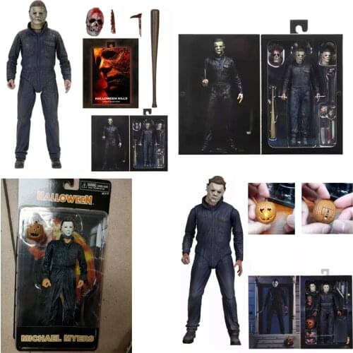 Pumpkin With Led Light Halloween Original NECA Ultimate Michael Myers Action Figure Toy Horror Halloween Gift