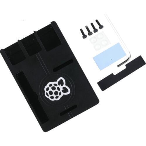 Raspberry Pi 3 Model B+Plus Case Ultra-thin Aluminum Metal CNC Case for RPI 3 Model B+Support GPIO Ribbon Cable For / RPI 3B